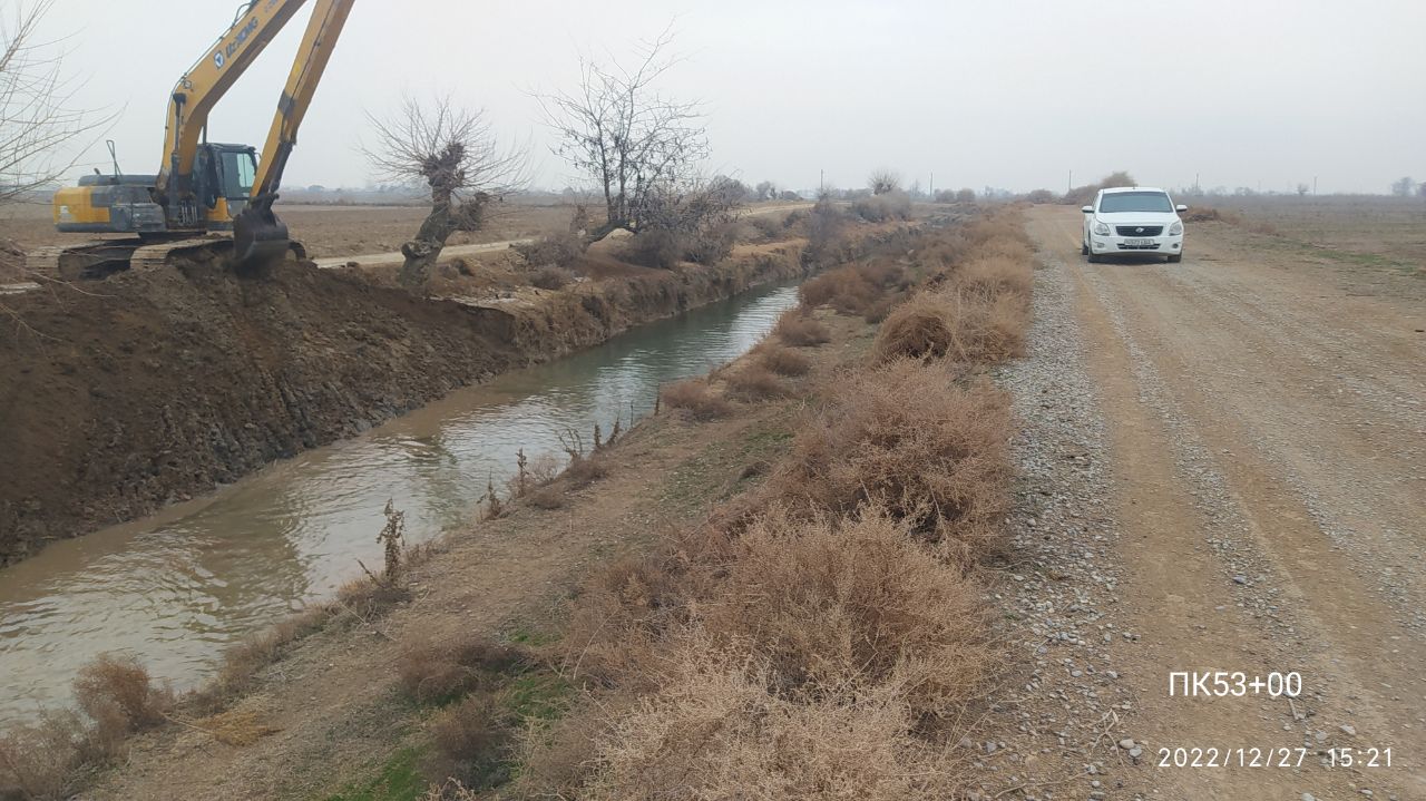 Косон туман ирригация бўлими томонидан олиб борилаётган ишлар.